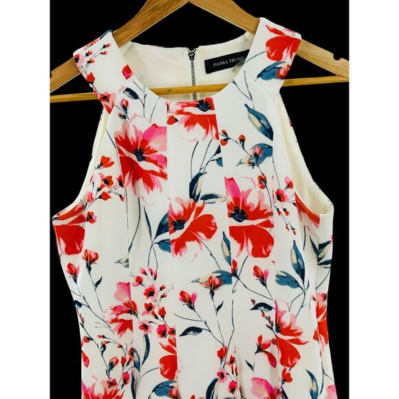 Ivanka Trump Floral Print Scuba Crepe Fit-And-Flare Dress Women's Size 8** - Picture 6 of 10